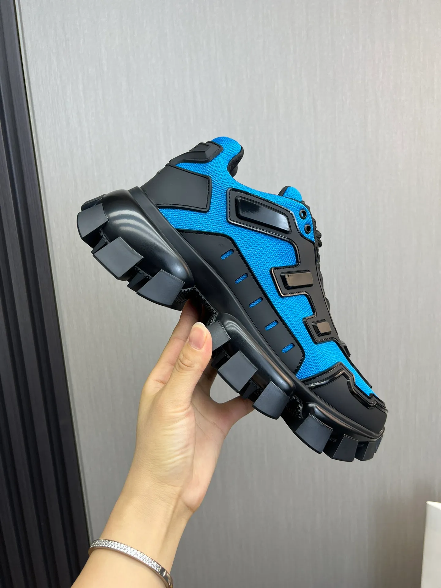 Men's shoes 💰620💰 [PRADA] Hot-selling thick-soled shoes 🔥 Available all year round ✔️Official website synchronization Original fly-knit film fabric + cowhide lining, 1⃣️:1⃣️reproduction, original sole, 38-45 (45 made to order, non-refundable)